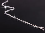 Ensemble de 4 pièces de collier, boucles d'oreilles, bague et bracelet, bijoux de mode pour femmes, avec strass