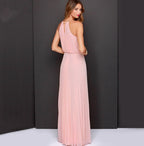 Robe longue dos nu en mousseline pour femme