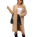 Manteau pull décontracté mi-long ample pour femme