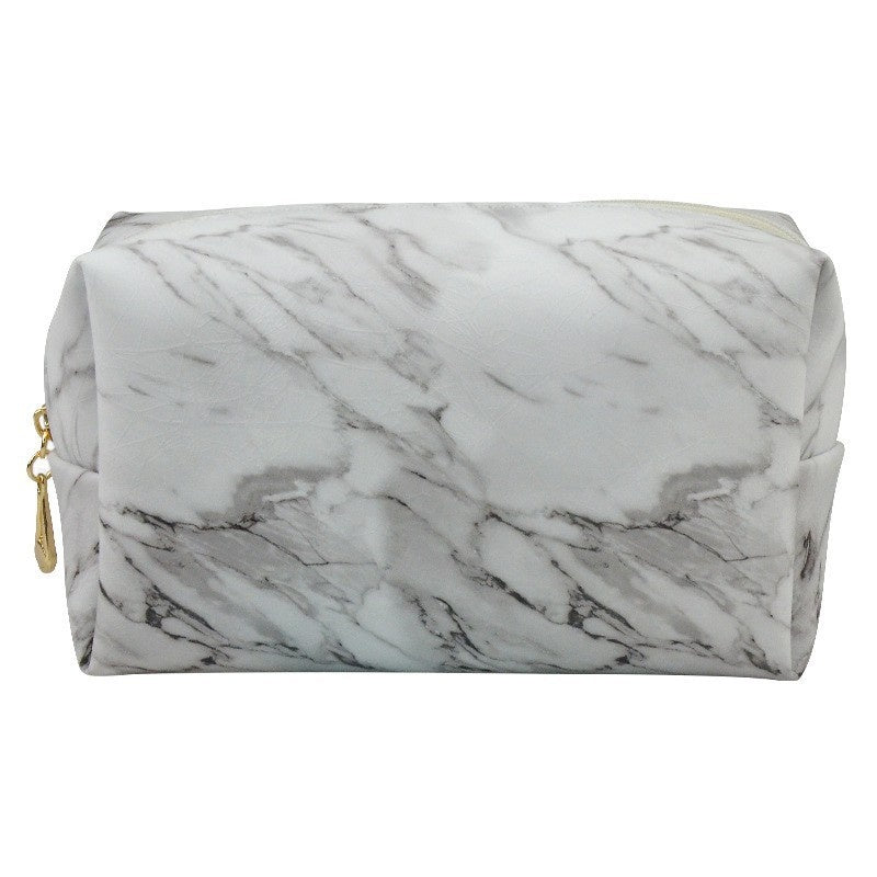 Trousse de Maquillage Octogonale Carrée en Cuir PU, Design Simple