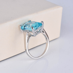 Bagues Kuololit en pierres précieuses Paraiba pour femmes