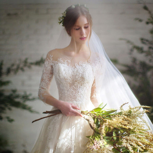 Robe de mariée Manches en dentelle