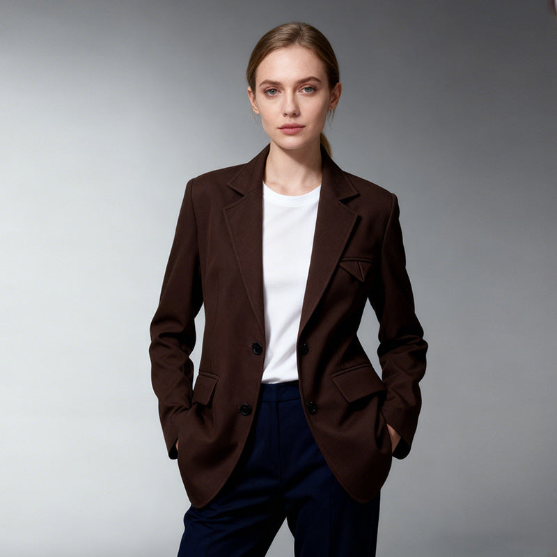 Blazer décontracté élégant de style coréen pour femmes – axé sur le design