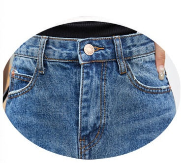 Jupe en jean trapèze mi-longue cheville pour femme