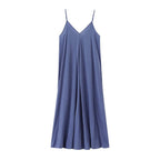 Caraco polyvalent, robe mi-longue élégante, couleur unie