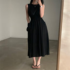 Robe sans manches à poches pour femme