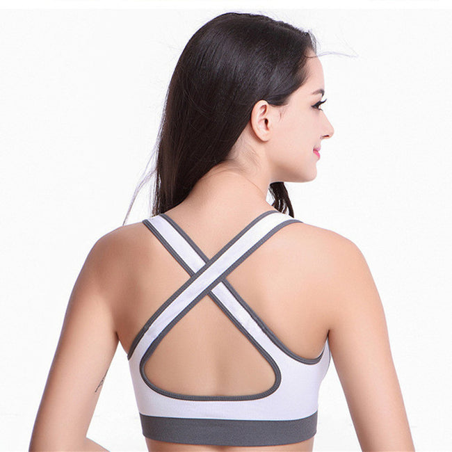 Débardeur Athlétique Rembourré Femme Débardeur de Sport Soutien-Gorge de Sport Coton Extensible Sans Couture Respirant Soutiens-Gorge de Yoga Sous-Vêtements Main Image