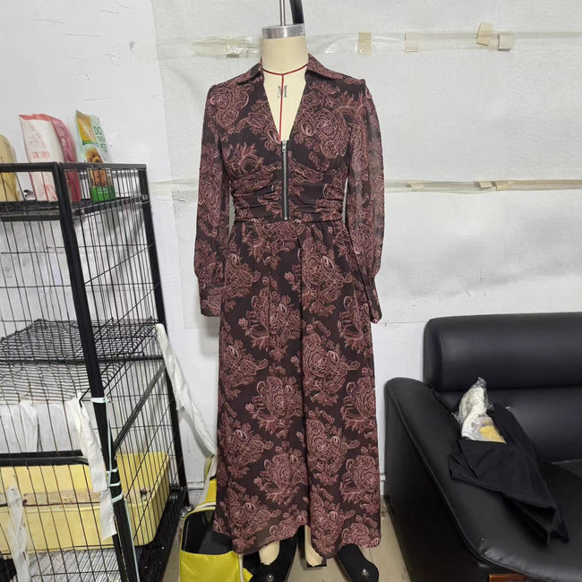 Robe Imprimée Haut de Gamme Tendance Pour Femmes Main Image