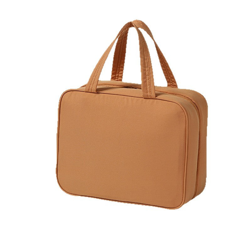 Trousse de toilette et de maquillage portable en tissu Oxford grande capacité pour un rangement de voyage facile