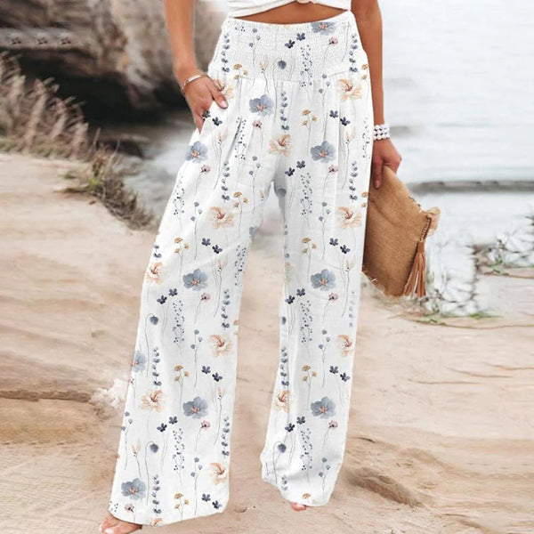 Pantalon ample décontracté large femme printemps et été