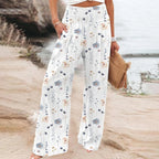 Pantalon ample décontracté large femme printemps et été