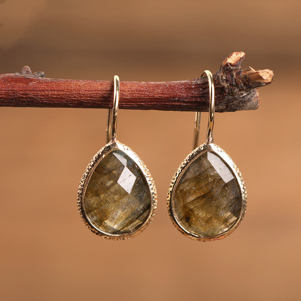 Boucles d'oreilles pendantes améthyste pour femmes