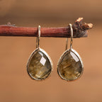 Boucles d'oreilles pendantes améthyste pour femmes