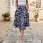 Bestselling Floral-print Vacation Casual Skirt With Real Pockets