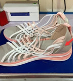 Sandales grande taille pour femmes, décolleté bas, respirantes, soutien-gorge de sport tressé, chaussures à bout de poisson, sandales pour femmes