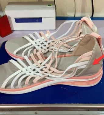 Sandales grande taille pour femmes, décolleté bas, respirantes, soutien-gorge de sport tressé, chaussures à bout de poisson, sandales pour femmes