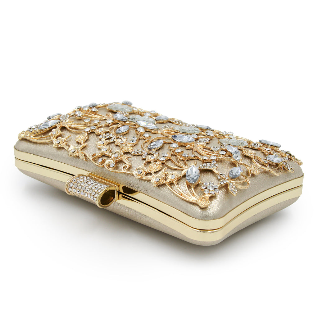 Sac cheongsam diamant creux sac à bandoulière pochette strass