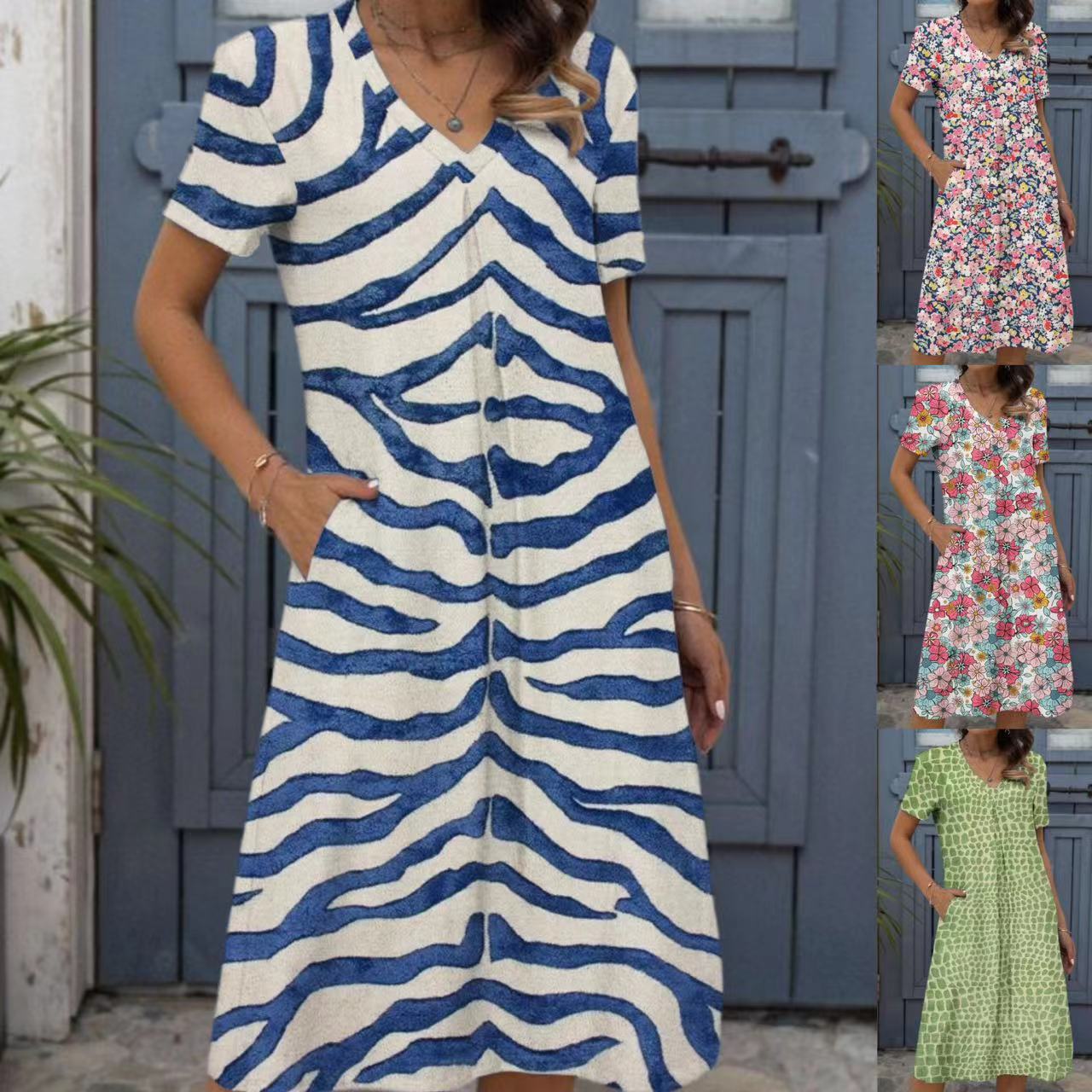 Robe Digitale Ample et Tendance pour Femme avec Imprimés