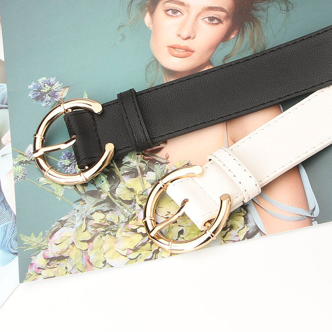Ceinture pour femmes, boucle ardillon en alliage, boucle en forme de C Main Image
