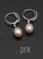 Boucles d'oreilles en vraies perles d'eau douce pour femmes, boucles d'oreilles en perles en argent sterling 925, bijoux fines boucles d'oreilles en perles blanches