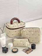 Trousse de maquillage grande capacité à nœud papillon