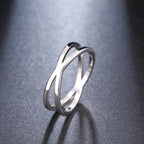 Bague Bohème Vintage Croisée en Or pour Femme Mariage