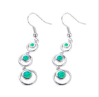 Boucles d'oreilles HAIMIS en opale de feu bleue, grande vente, pour femmes, bijoux fantaisie - Cœur, boîte cadeau offerte