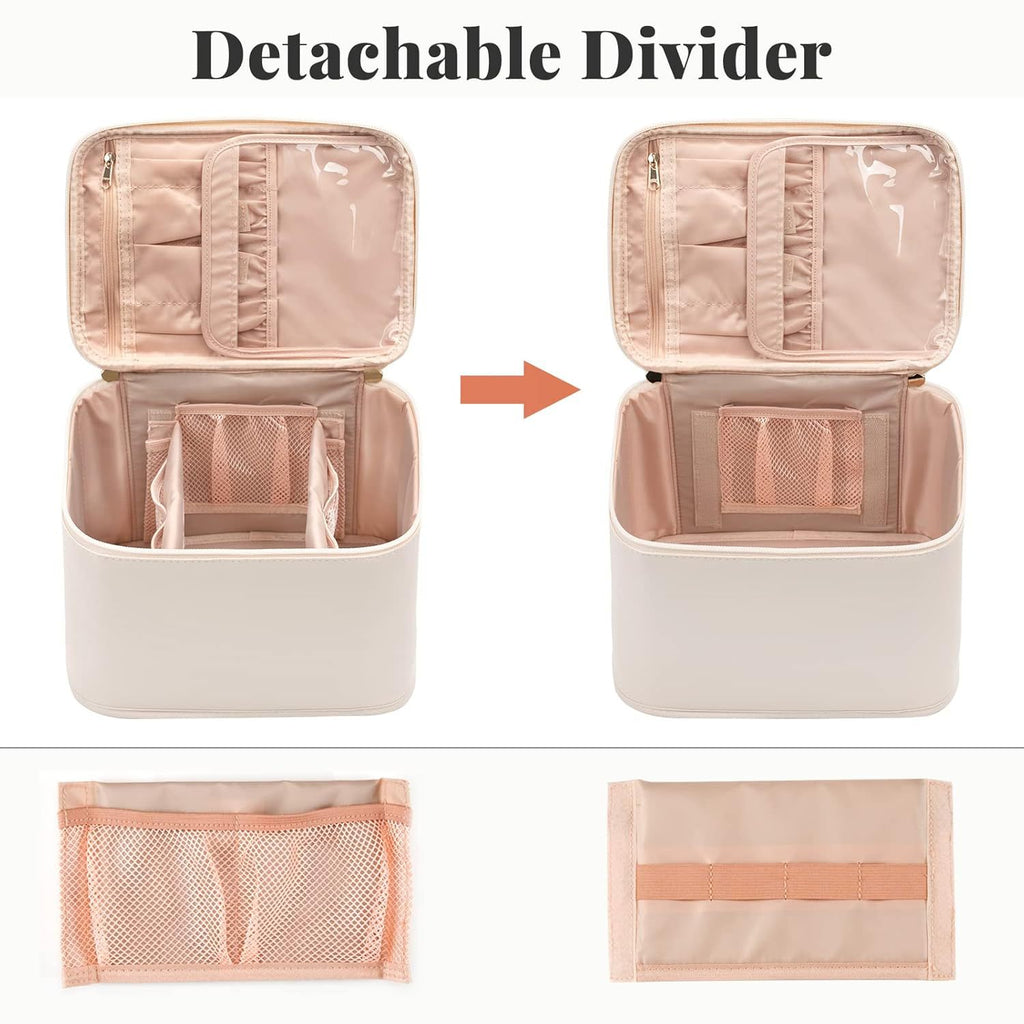 Trousse de Maquillage Portable, Grande Trousse de Toilette, Rangement de Haute Qualité