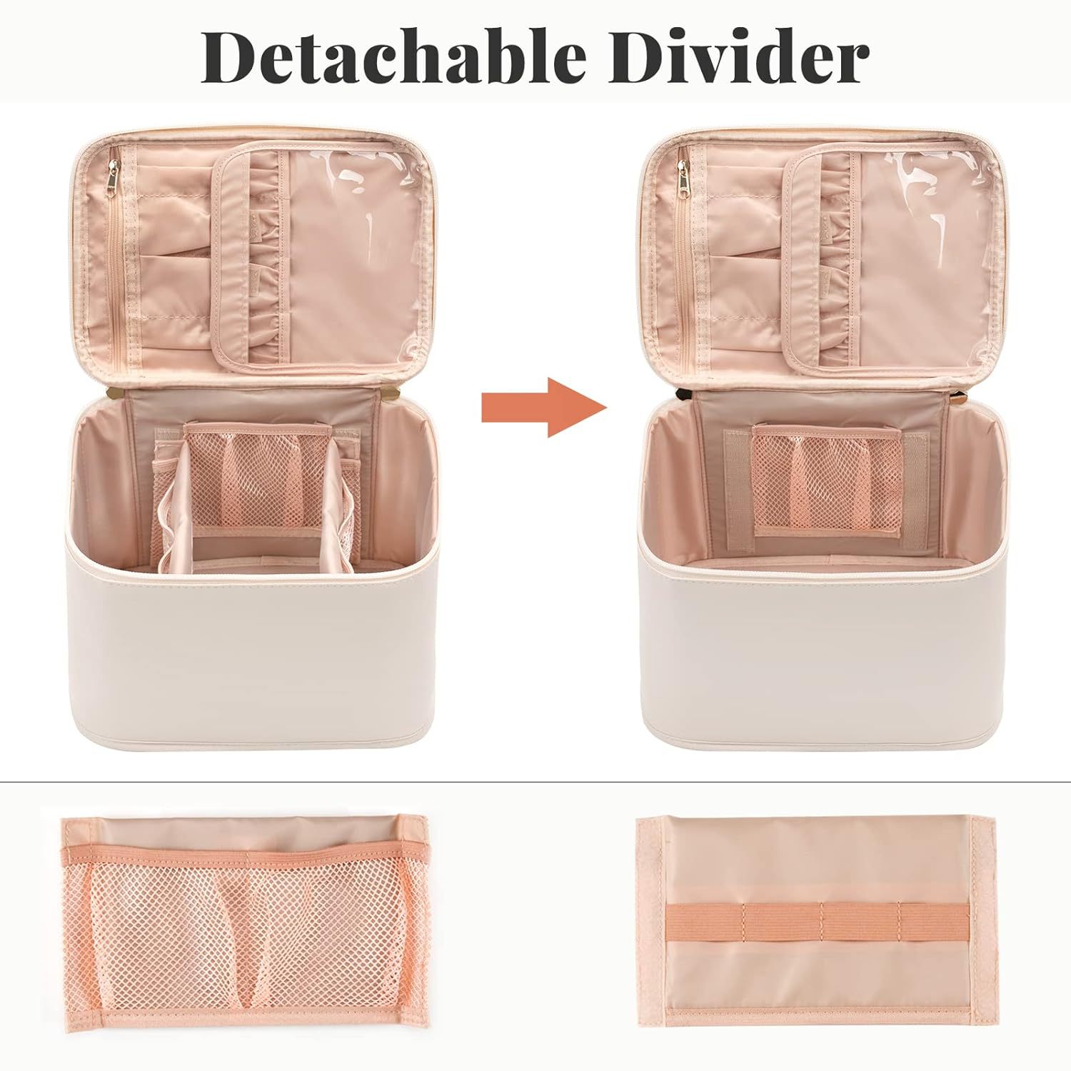 Trousse de Maquillage Portable, Grande Trousse de Toilette, Rangement de Haute Qualité