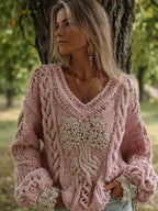 Pull doux décontracté pour femme