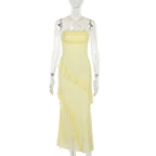 Robe d'été à volants et fines bretelles
