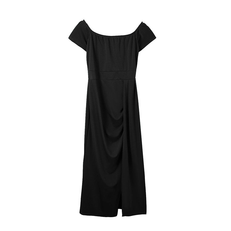 Robe Femme Taille Serrée Couleur Unie Tendance