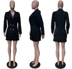 Blazer double boutonnage taille cintrée