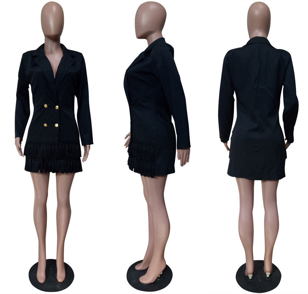 Blazer double boutonnage taille cintrée
