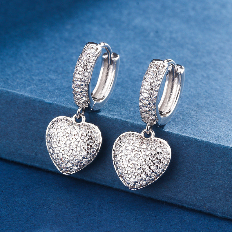 Boucles d'oreilles cœur, style européen et américain, nouveaux bijoux d'été pour femmes