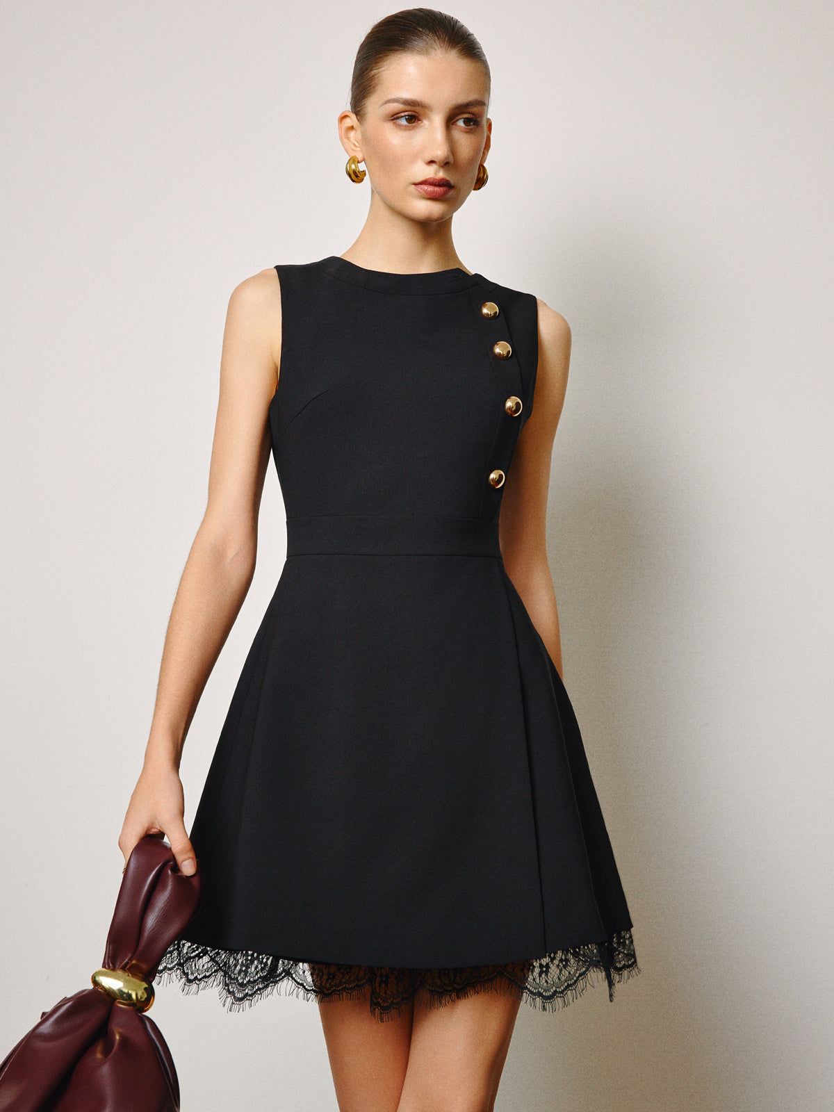 Robe simple sans manches décontractée pour femme