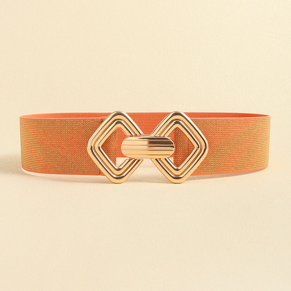 Décoration de joint de taille large pour femme avec ceinture élastique