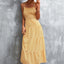 Robe mi-longue sexy à lacets et dos nu pour femme