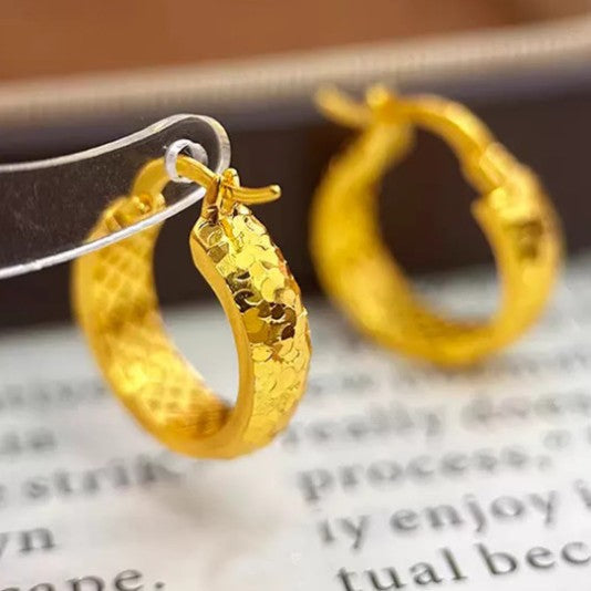 Boucles d'oreilles effet glace pilée pour femme