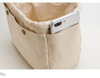 Trousse de voyage en toile de coton pour maquillage