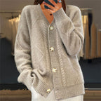 Manteau pull en brocart tendance pour femme
