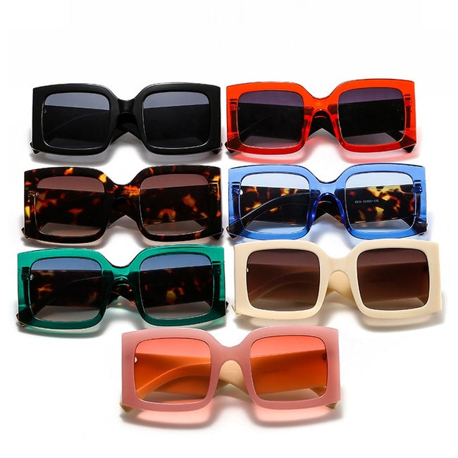 Grandes lunettes de soleil colorées pour hommes et femmes Main Image