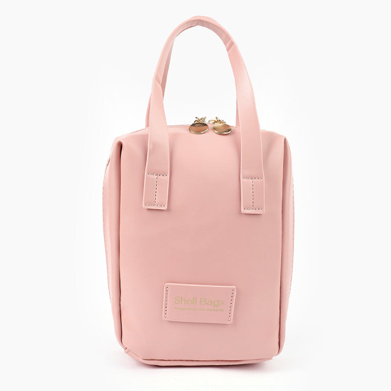 Pochette à Maquillage Cœur Girly en Coquille d'Œuf Imperméable pour Produits de Soin, Grande Capacité