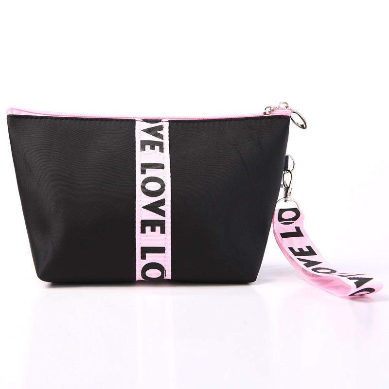 Trousse de maquillage plate en nylon avec angle