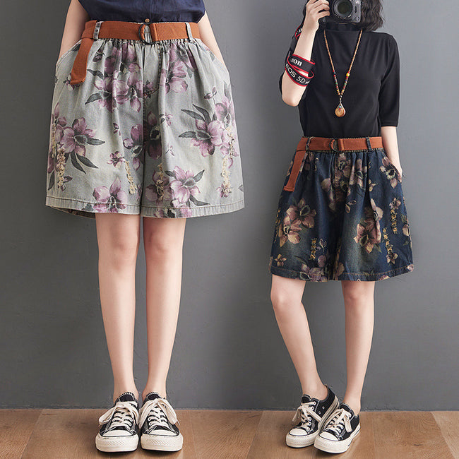 Nouveau Short Large à Jambes Évasées Minces pour Femme de Fat Sister Hover Image
