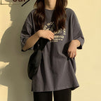 T-shirts femme manches courtes imprimés décontractés style coréen mode Harajuku amples col rond streetwear étudiant polyvalent simple