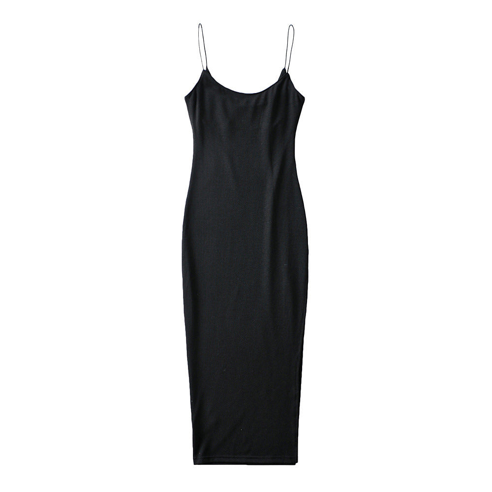 Robe ajustée fendue sur le côté pour femme