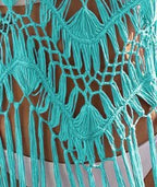 Robe de plage chemisier, bikini à pompons tricoté