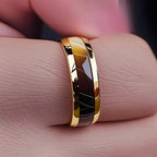 Dripping Oil Series High-Grade Titanium Steel Couple Rings For Men And Women