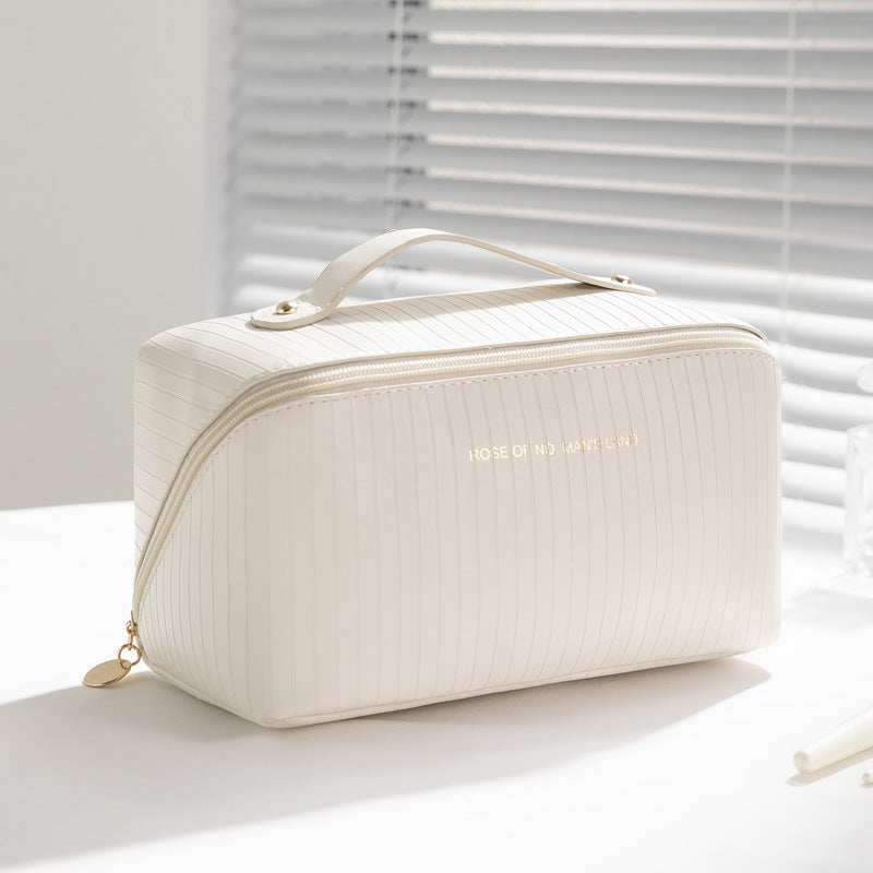 Trousse de Maquillage Verticale pour Femmes Grande Capacité et Portable